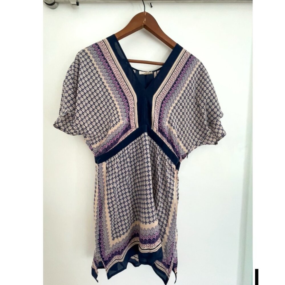 Meadow Rue Boho Printed Tunic Dress | Size S